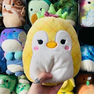Squishmallows Piper the Penguin in pineapple costume 7.5"